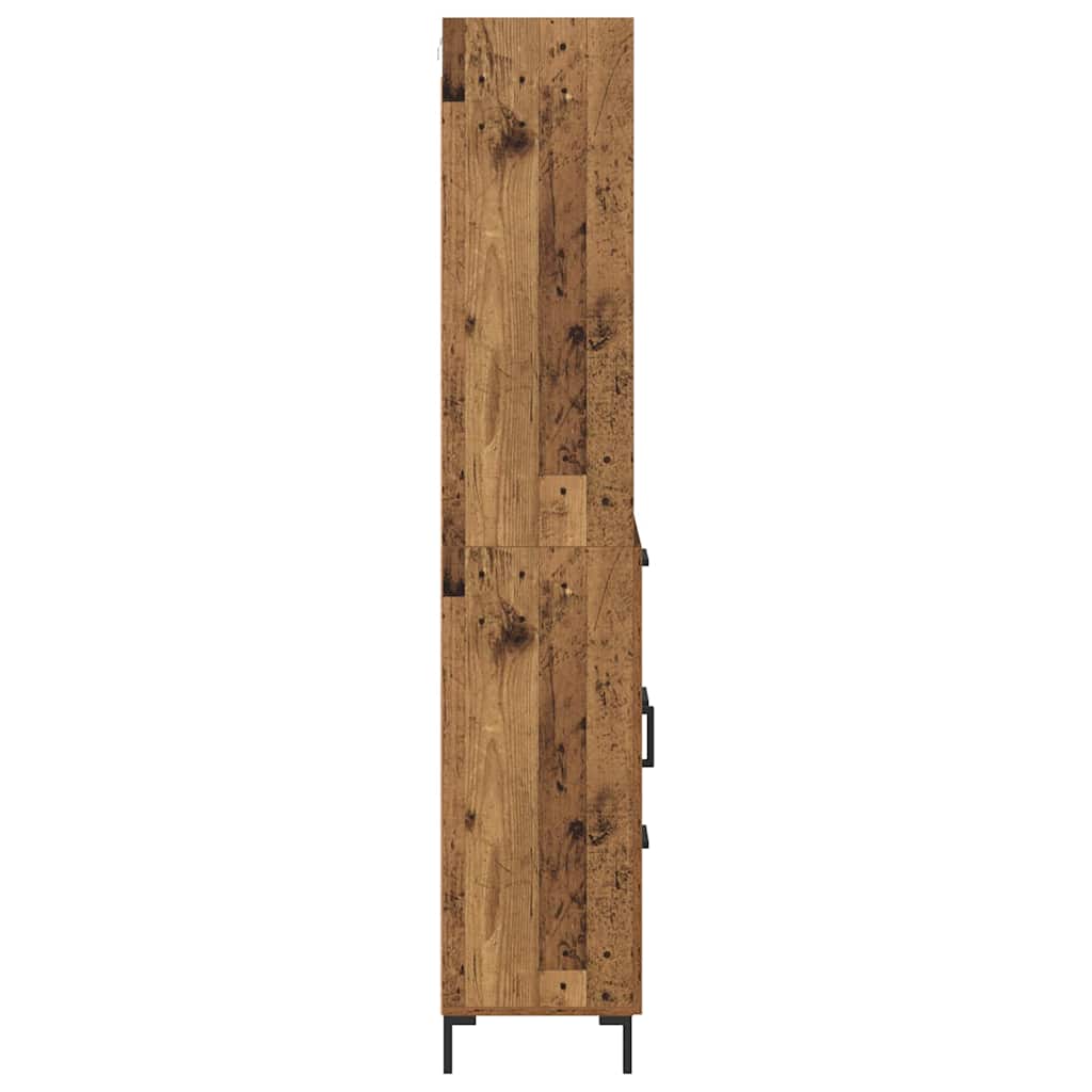 Aparador alto con cajón Madera vieja 69,5 x 34 x 180 cm