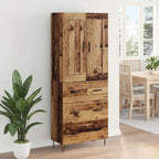 Aparador alto con cajón Madera envejecida 69,5 x 34 x 180 cm