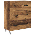 Aparador alto con cajón Madera envejecida 69,5 x 34 x 180 cm