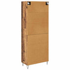 Aparador alto con cajón Madera envejecida 69,5 x 34 x 180 cm