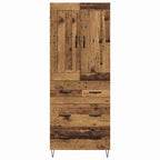 Aparador alto con cajón Madera envejecida 69,5 x 34 x 180 cm
