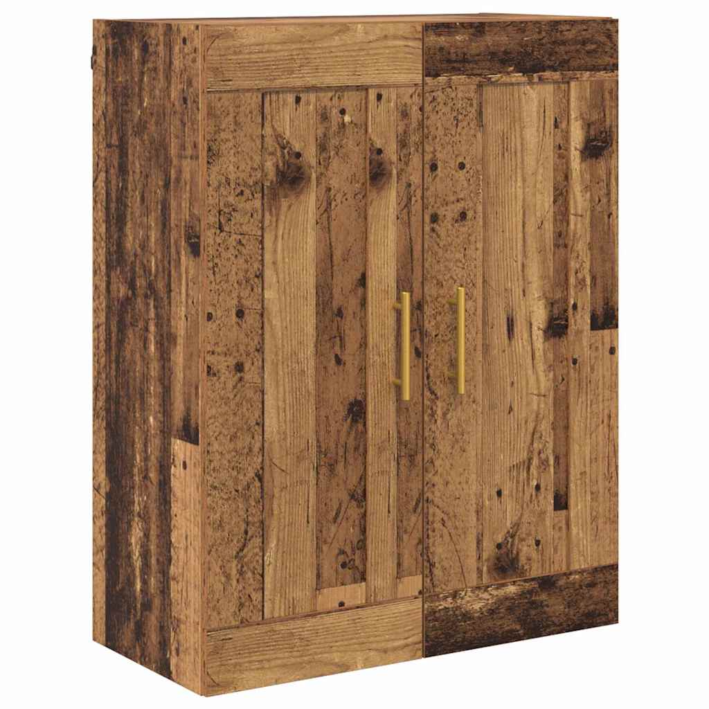 Aparador alto con cajón Madera envejecida 69,5 x 34 x 180 cm