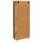 Aparador alto con cajón Madera envejecida 69,5 x 34 x 180 cm