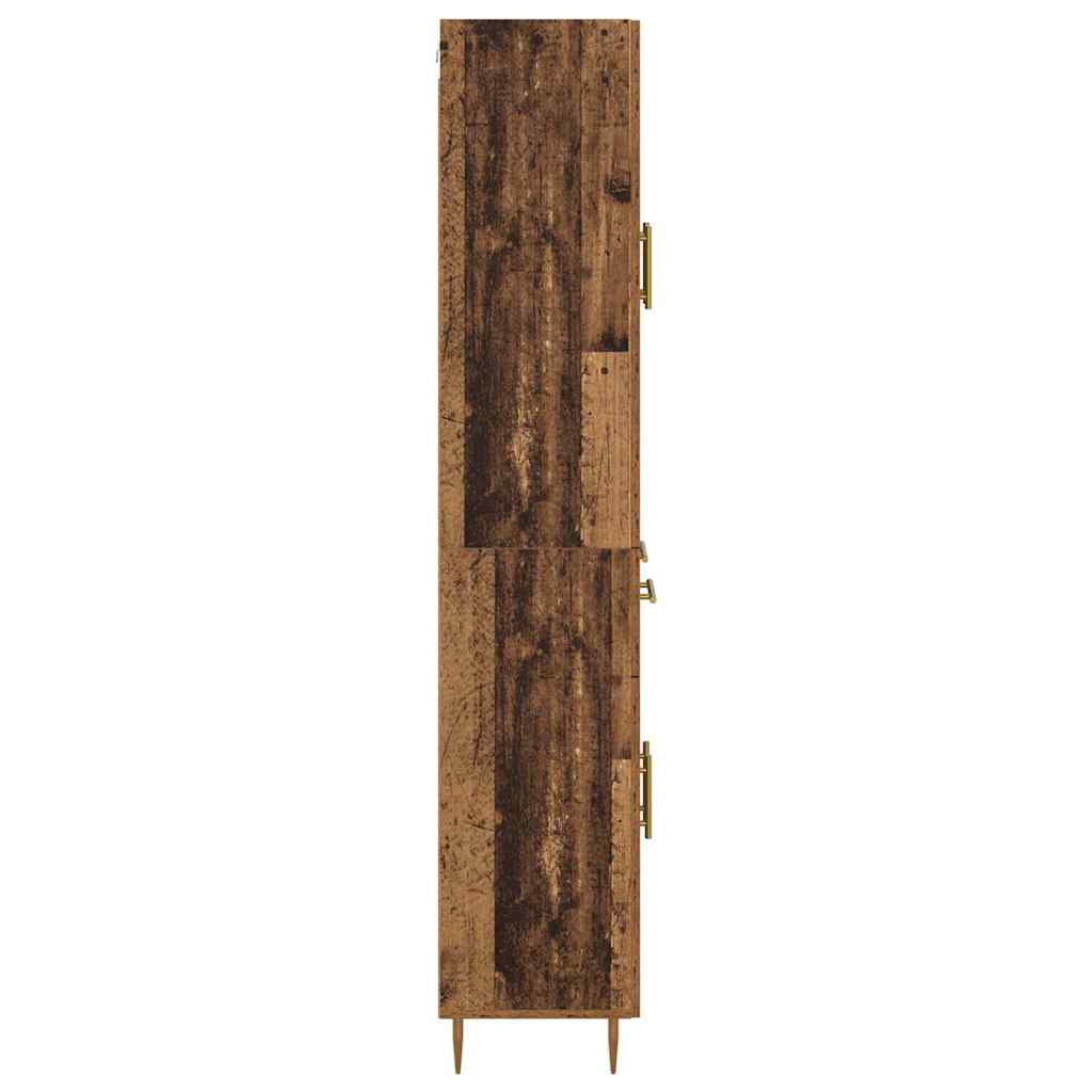 Aparador alto con cajón Madera envejecida 69,5 x 34 x 180 cm