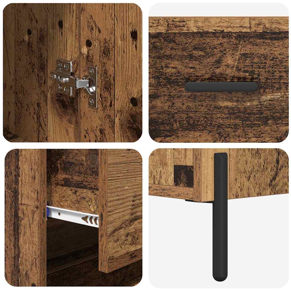 Aparador alto con cajón Madera envejecida 69,5 x 32,5 x 180 cm