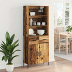 Aparador alto con cajón Madera envejecida 69,5 x 32,5 x 180 cm