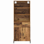 Aparador alto con cajón Madera envejecida 69,5 x 32,5 x 180 cm