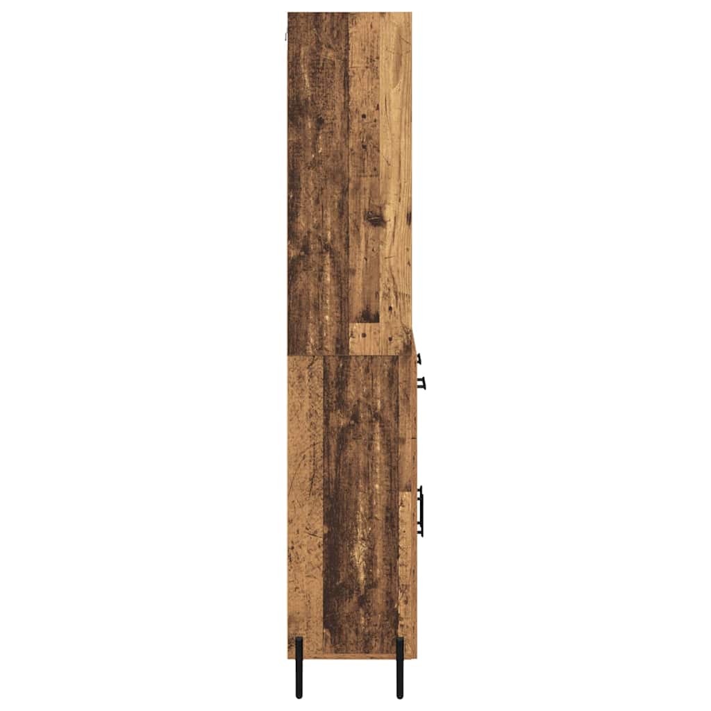 Aparador alto con cajón Madera envejecida 69,5 x 32,5 x 180 cm
