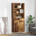 Aparador alto con cajón Madera vieja 69,5 x 34 x 180 cm