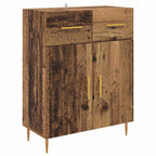 Aparador alto con cajón Madera vieja 69,5 x 34 x 180 cm