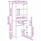 Aparador alto con cajón Madera vieja 69,5 x 34 x 180 cm