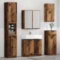 Juego de muebles de baño con cajón 3 pcs Madera vieja