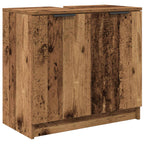Juego de muebles de baño con cajón 3 pcs Madera vieja
