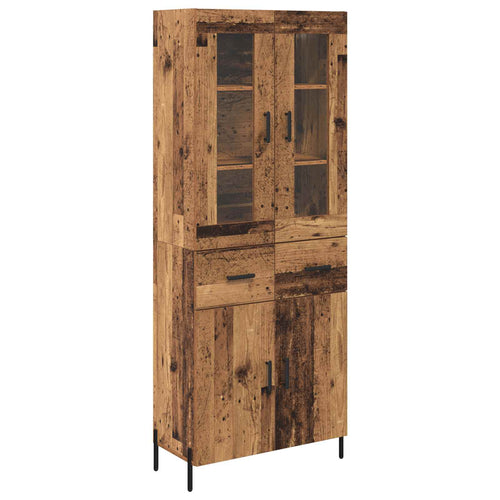 Old Wooden Pantry 69.5 x 34 x 180 cm Plywood
