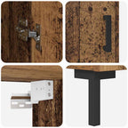 Aparador alto 2 pcs Madera envejecida Madera de ingeniería