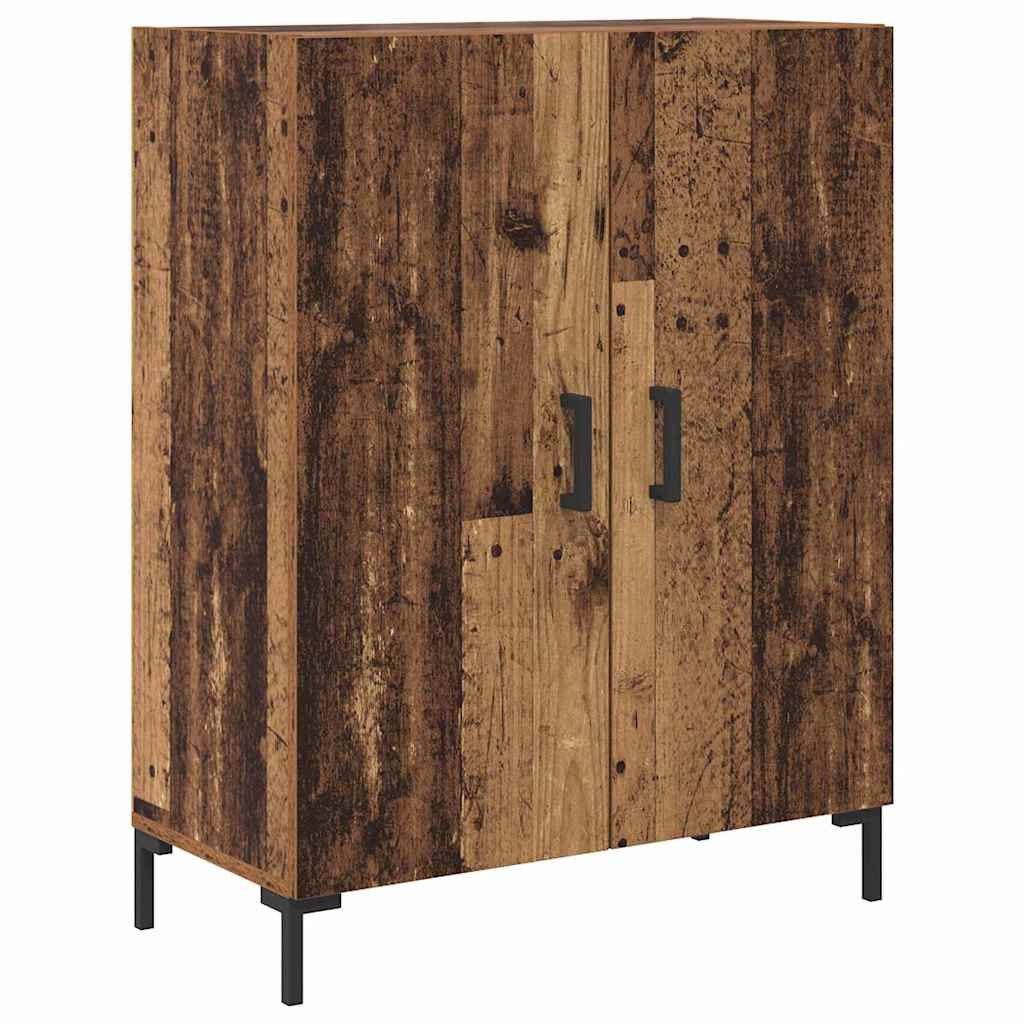 Aparador alto 2 pcs Madera envejecida Madera de ingeniería