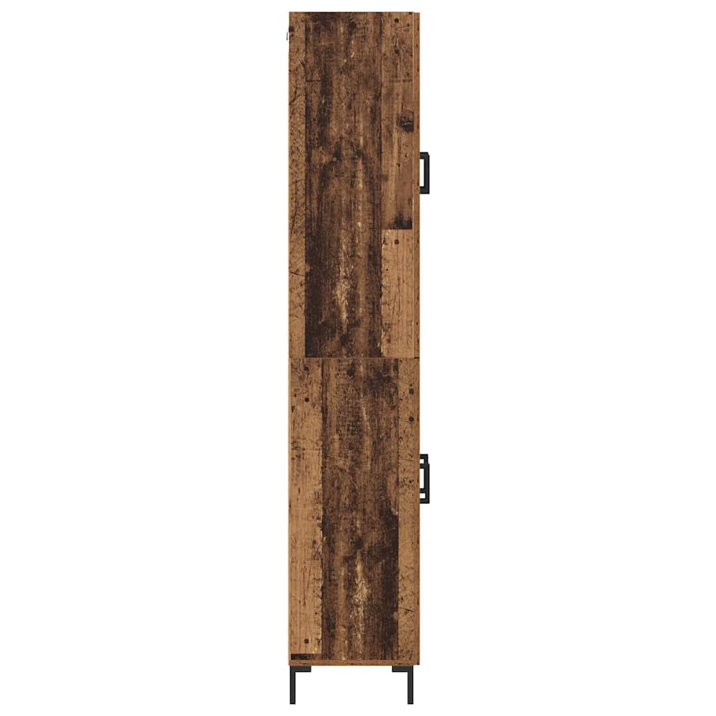 Aparador alto 2 pcs Madera envejecida Madera de ingeniería