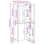 Aparador alto 2 pcs Madera envejecida Madera de ingeniería
