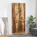 Aparador alto 2 pcs Madera vieja Madera de ingeniería