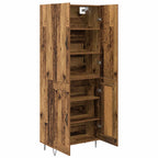 Aparador alto 2 pcs Madera vieja Madera de ingeniería