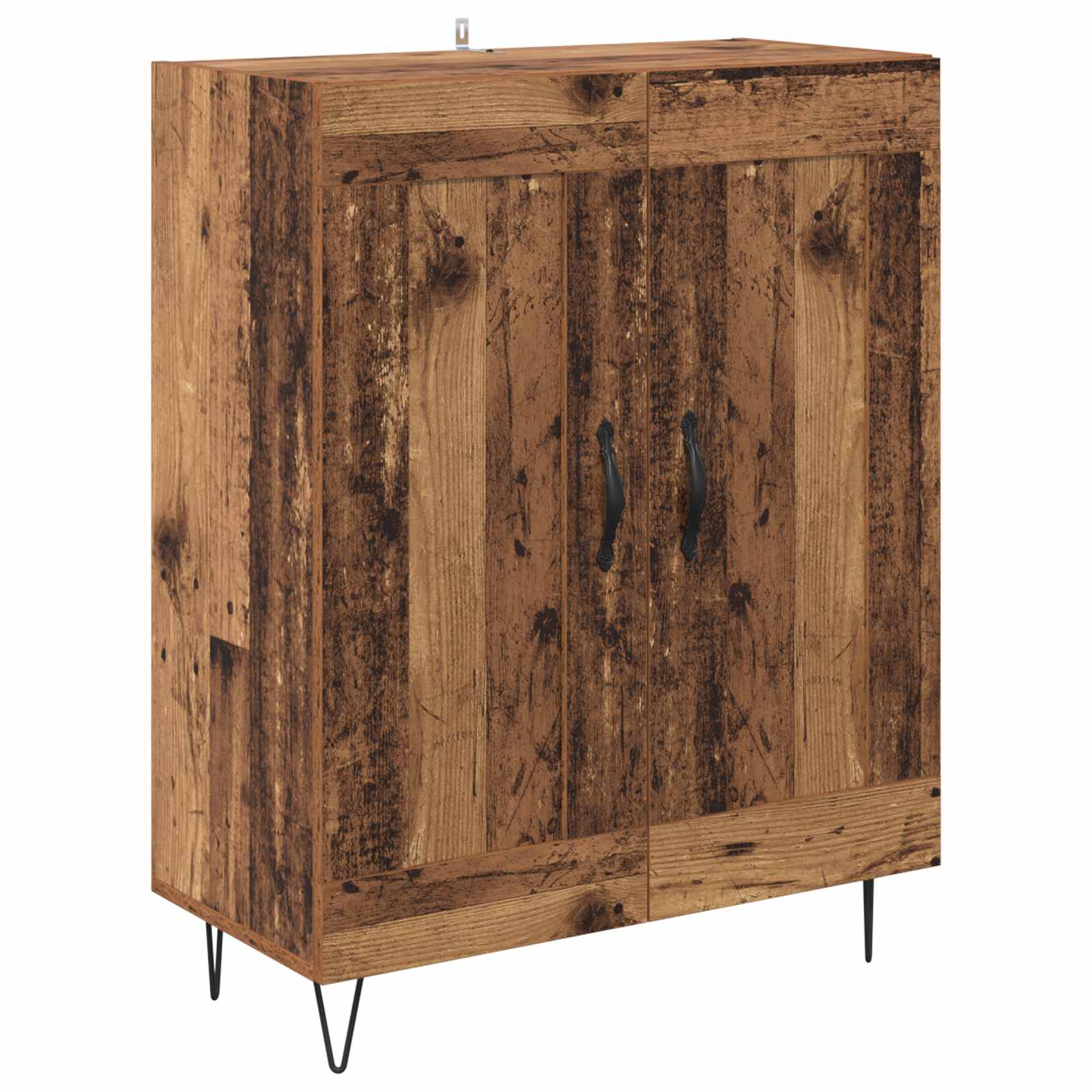 Aparador alto 2 pcs Madera vieja Madera de ingeniería