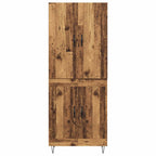 Aparador alto 2 pcs Madera vieja Madera de ingeniería