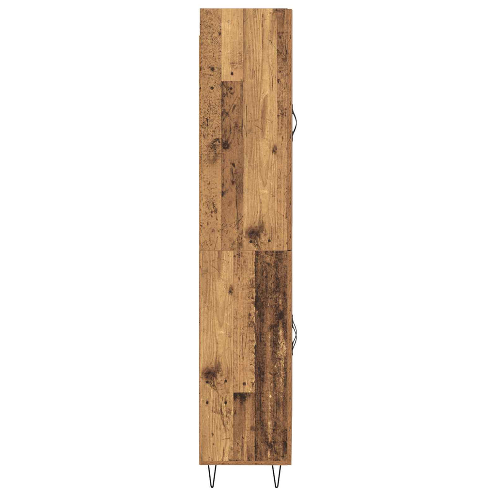 Aparador alto 2 pcs Madera vieja Madera de ingeniería