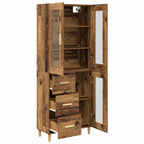 Aparador alto con cajón Madera envejecida 69,5 x 34 x 180 cm