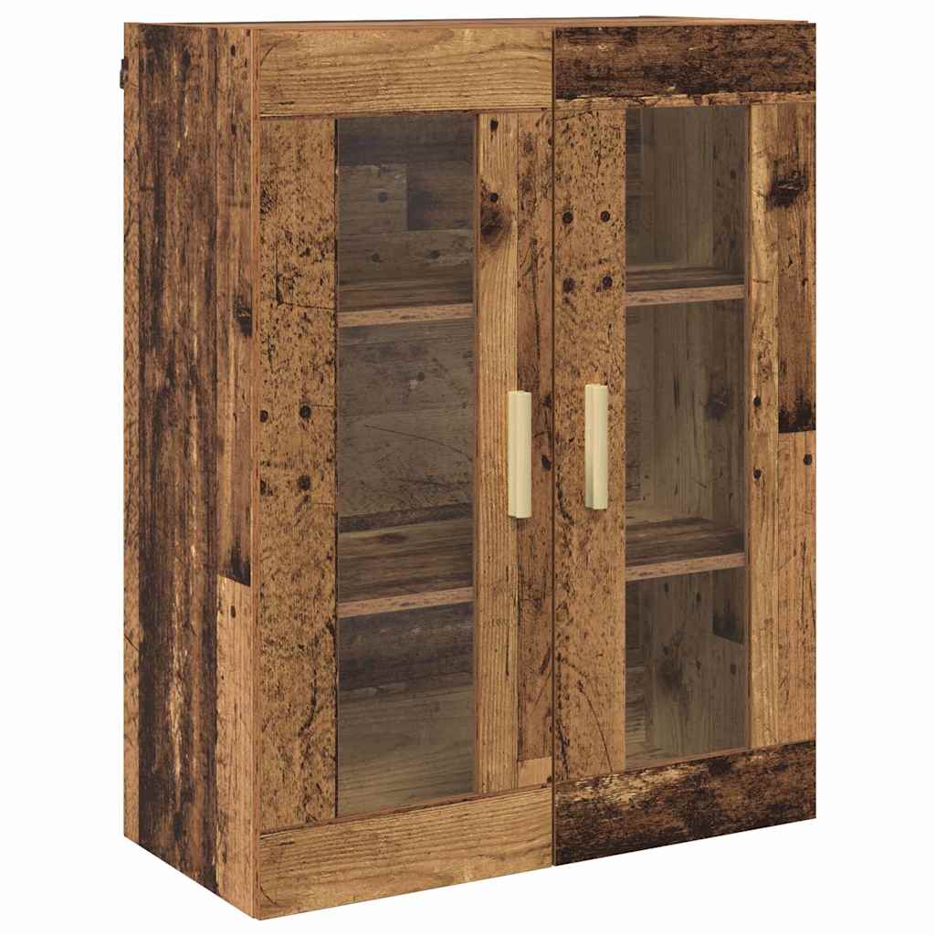 Aparador alto con cajón Madera envejecida 69,5 x 34 x 180 cm