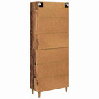 Aparador alto con cajón Madera envejecida 69,5 x 34 x 180 cm