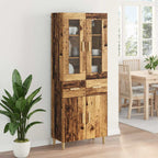 Aparador alto con cajón Madera envejecida 69,5 x 34 x 180 cm