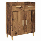 Aparador alto con cajón Madera envejecida 69,5 x 34 x 180 cm
