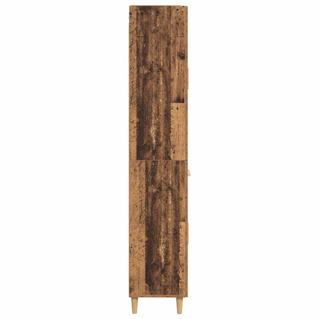 Aparador alto con cajón Madera envejecida 69,5 x 34 x 180 cm