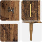 Aparador alto 2 pcs Madera envejecida Madera de ingeniería
