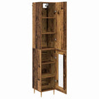 Aparador alto 2 pcs Madera envejecida Madera de ingeniería
