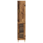 Aparador alto 2 pcs Madera envejecida Madera de ingeniería