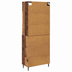 Aparador alto con cajón Madera envejecida 69,5 x 34 x 180 cm