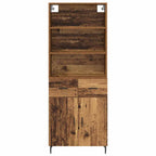 Aparador alto con cajón Madera envejecida 69,5 x 34 x 180 cm