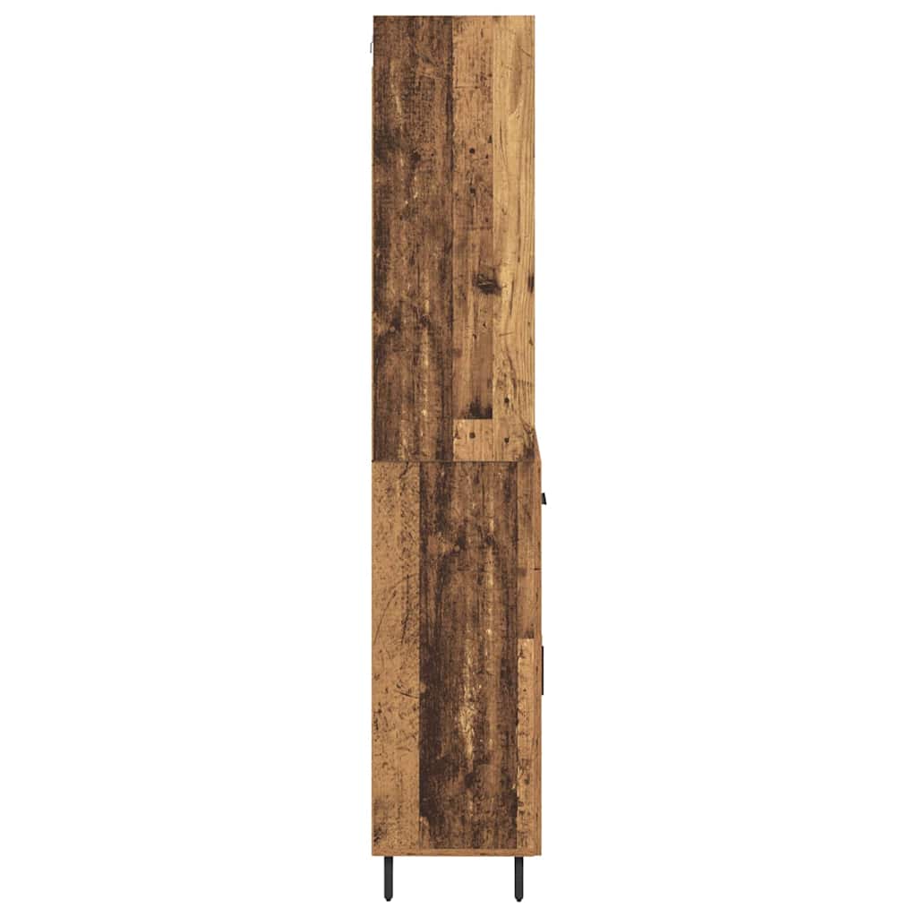 Aparador alto con cajón Madera envejecida 69,5 x 34 x 180 cm