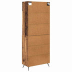 Aparador alto con cajón Madera envejecida 69,5 x 34 x 180 cm