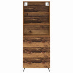 Aparador alto con cajón Madera envejecida 69,5 x 34 x 180 cm