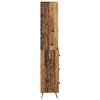 Aparador alto con cajón Madera envejecida 69,5 x 34 x 180 cm