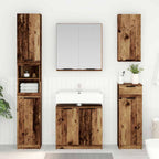Juego de Muebles de Baño Madera envejecida Madera de ingeniería