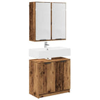 Juego de Muebles de Baño Madera envejecida Madera de ingeniería