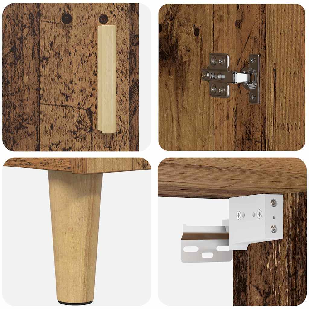 Aparador alto Madera envejecida 69,5 x 34 x 180 cm