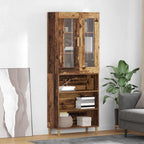 Aparador alto Madera envejecida 69,5 x 34 x 180 cm