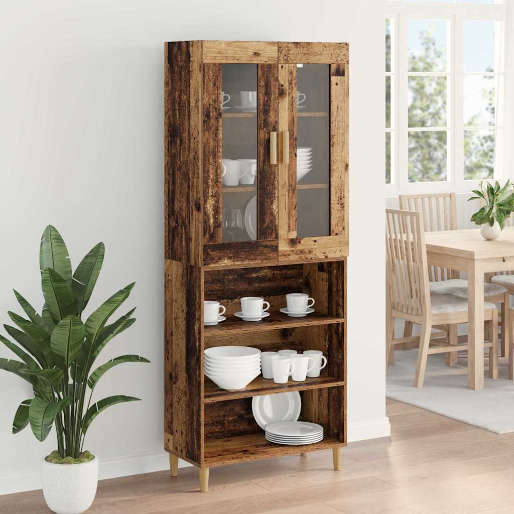 Aparador alto Madera envejecida 69,5 x 34 x 180 cm