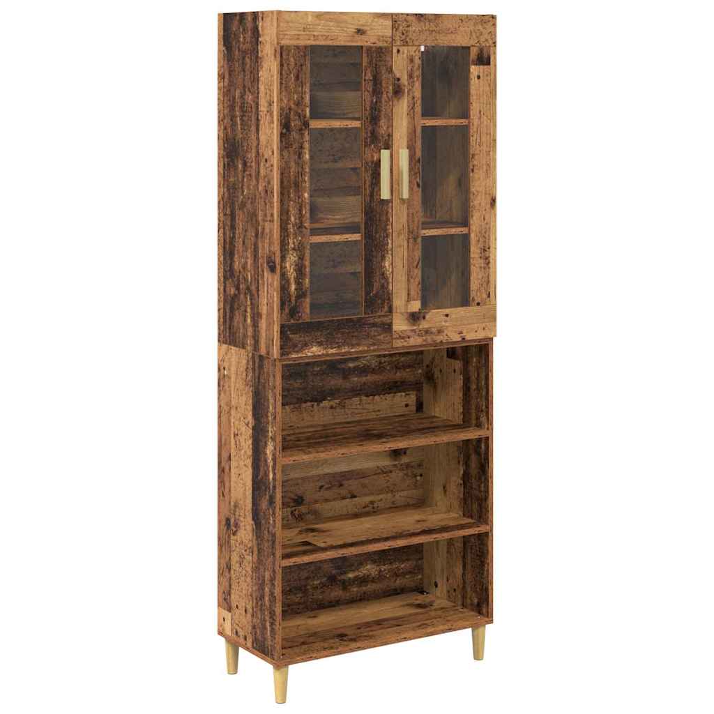 Aparador alto Madera envejecida 69,5 x 34 x 180 cm