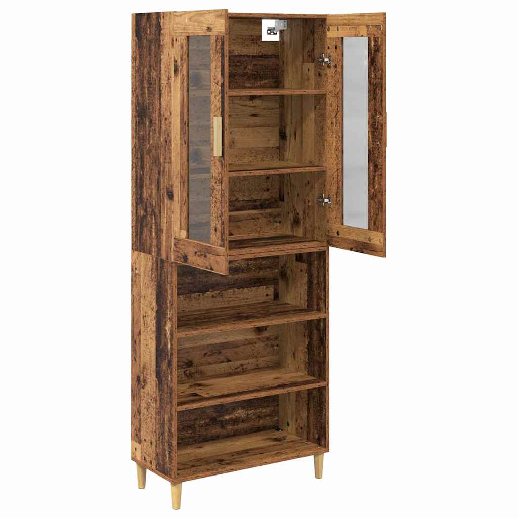 Aparador alto Madera envejecida 69,5 x 34 x 180 cm