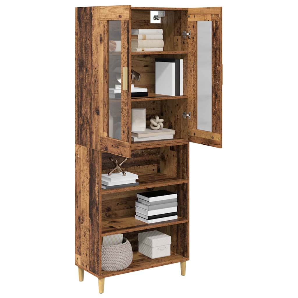 Aparador alto Madera envejecida 69,5 x 34 x 180 cm